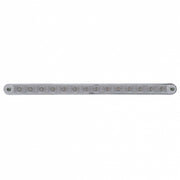 14 LED 12" Turn Signal Light Bar With Bezel - Amber LED/Clear Lens