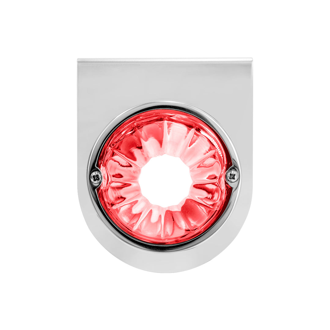 Dual Function Glass Watermelon Light With Stainless Steel Light Bracket Kit With LED Bulb-Red LED