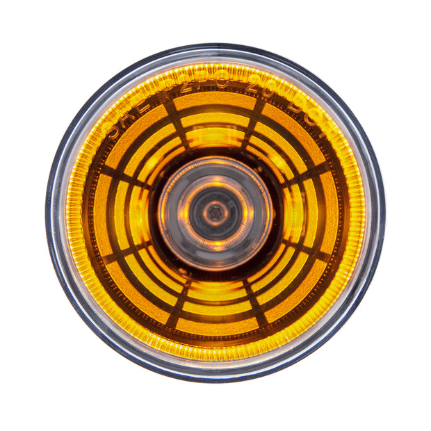 4 LED 2-1/2" Round Abyss Light (Clearance/Marker) - Amber LED/Clear Lens