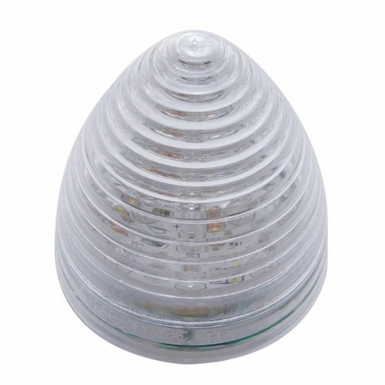 13 LED 2-1/2" Round Beehive Light (Clearance/Marker) - Red LED/Clear Lens