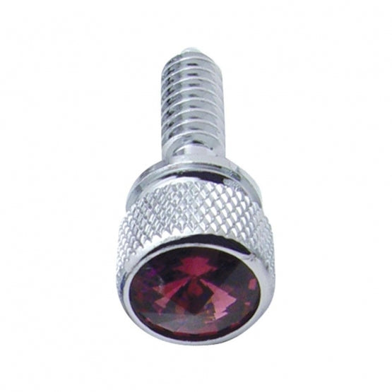 1/4"-20 Knurled Head Dash Screw For Peterbilt - Purple Crystal (14-Pack)