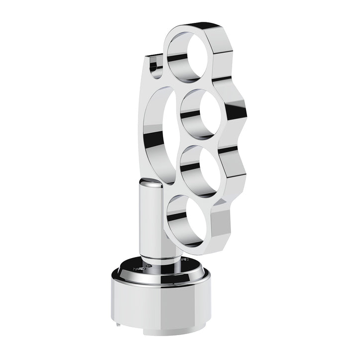 Thread-On Knuckle Gearshift Knob With Chrome 13/15/18 Speed Adapter - Chrome