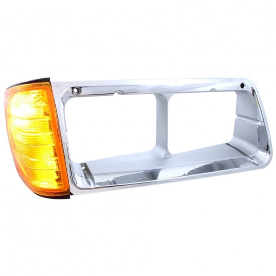 1PC Headlight Bezel With Turn Signal For 1989-2009 Freightliner FLD - Passenger