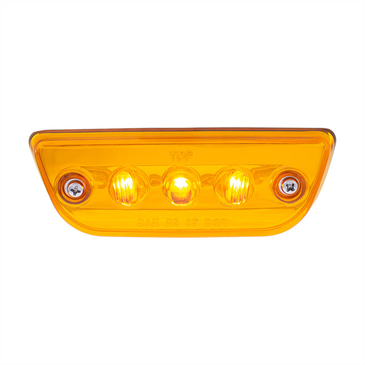 3 LED Cab Light For 2013-2021 Peterbilt 579 &amp; Kenworth T680/T770/T880 -Amber LED/Lens
