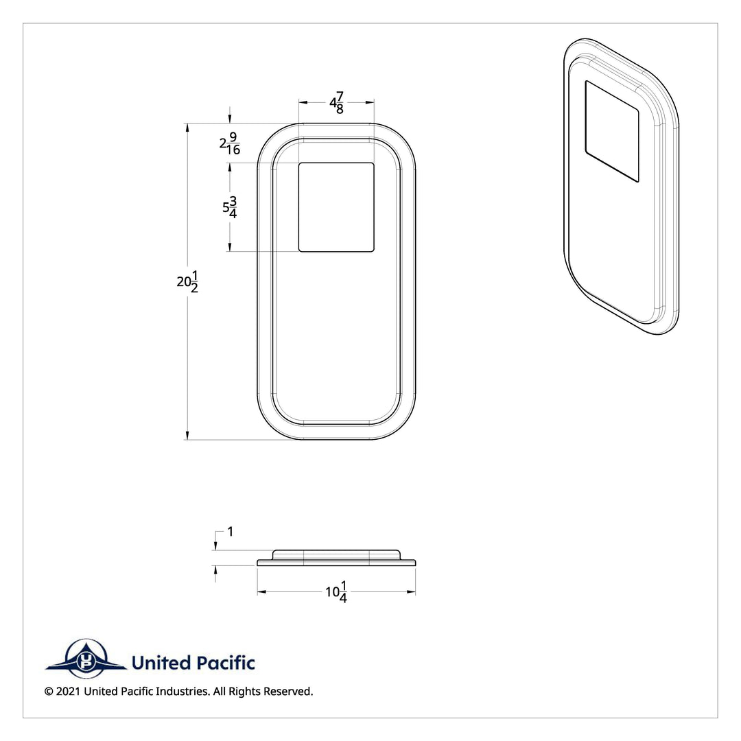 Peterbilt Stainless Steel Shift Plate Cover - Extended Hood