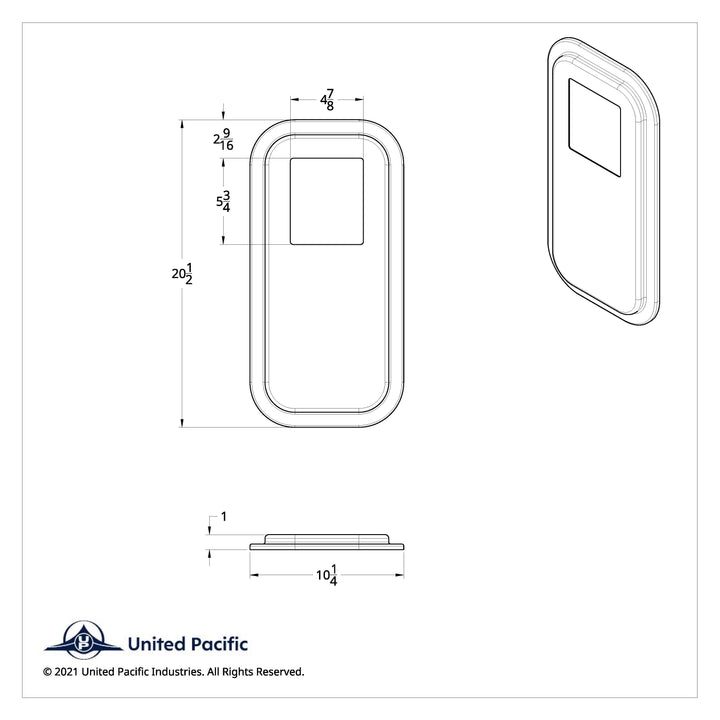 Peterbilt Stainless Steel Shift Plate Cover - Extended Hood