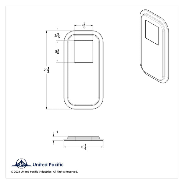 Peterbilt Stainless Steel Shift Plate Cover - Extended Hood