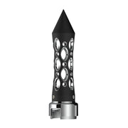 Thread-On Daytona Style Spike Gearshift Knob With 13/15/18 Speed Adapter - Black/Vertical