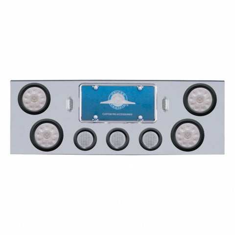 CR Rear Center Panel With 4X 10 LED 4" Lights & 3X 13 LED 2-1/2" Lights -Red LED/Clear Lens