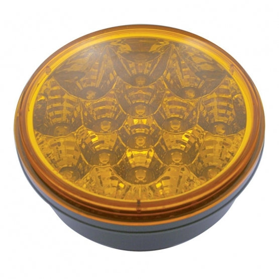 16 LED 4" Reflector Turn Signal Light - Amber LED/Amber Lens