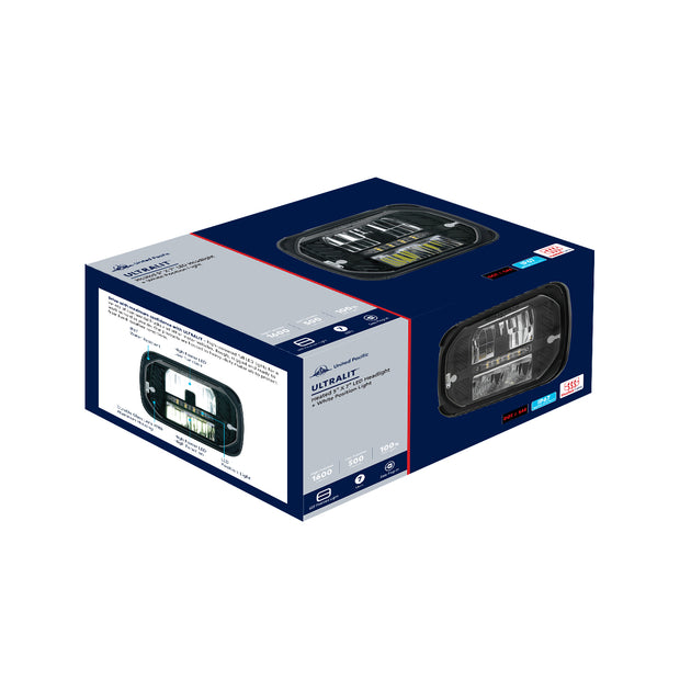ULTRALIT - Heated 5"X7" LED Headlight With White Position Light