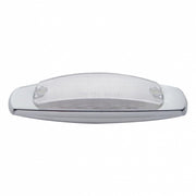 12 LED Rectangular Light (Clearance/Marker) With Chrome Bezel - Red LED/Clear Lens