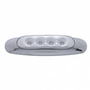 4 LED Reflector Light (Clearance/Marker) - Amber LED/Clear Lens