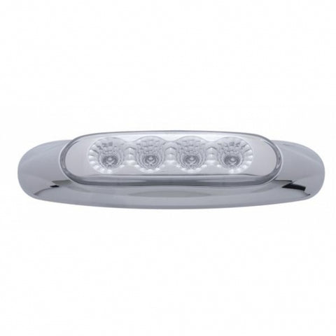 4 LED Reflector Light (Clearance/Marker) - Amber LED/Clear Lens