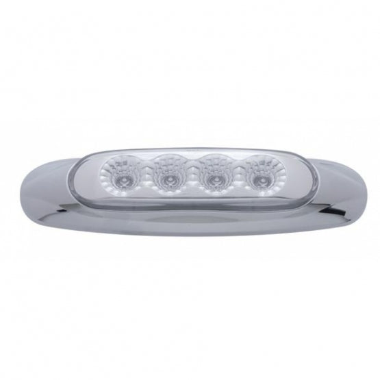 4 LED Reflector Light (Clearance/Marker) - Amber LED/Clear Lens