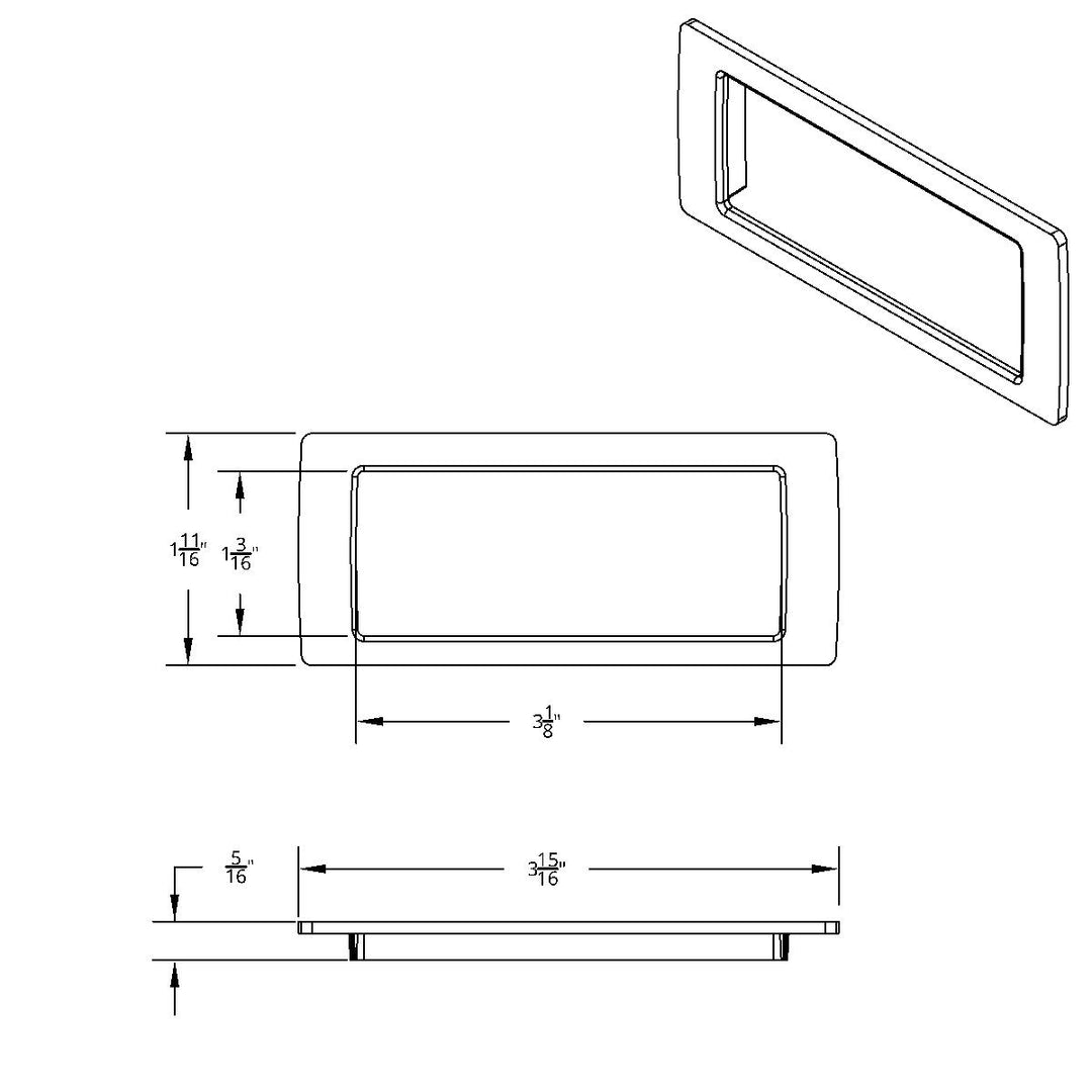Chrome Dash Storage Pocket Trim for 2018-2023 Freightliner Cascadia
