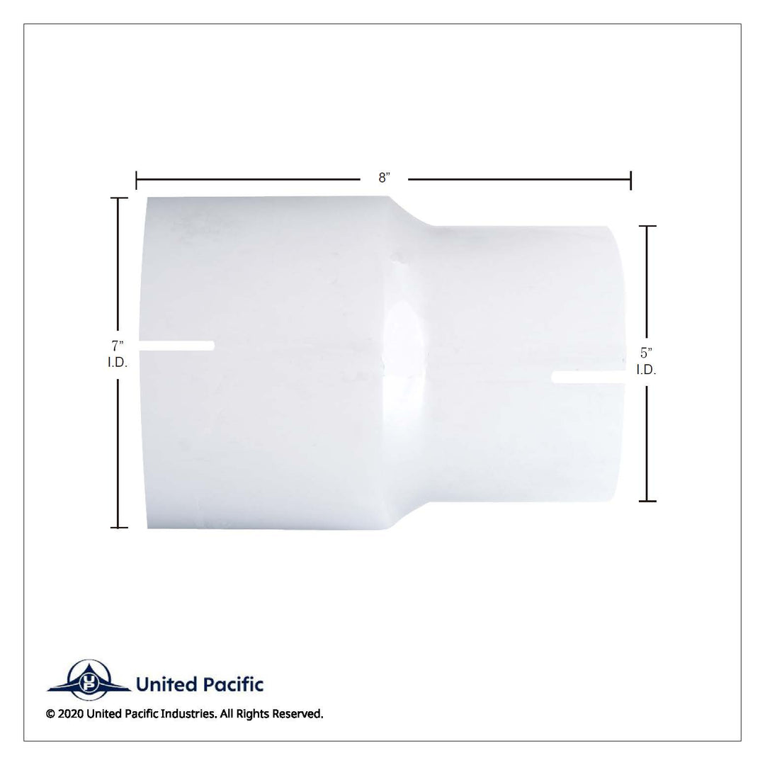 Chrome Reducer 7" I.D. To 5" I.D.