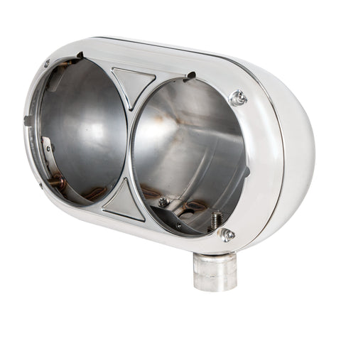 304 Stainless Dual Headlight Housing For Peterbilt 359
