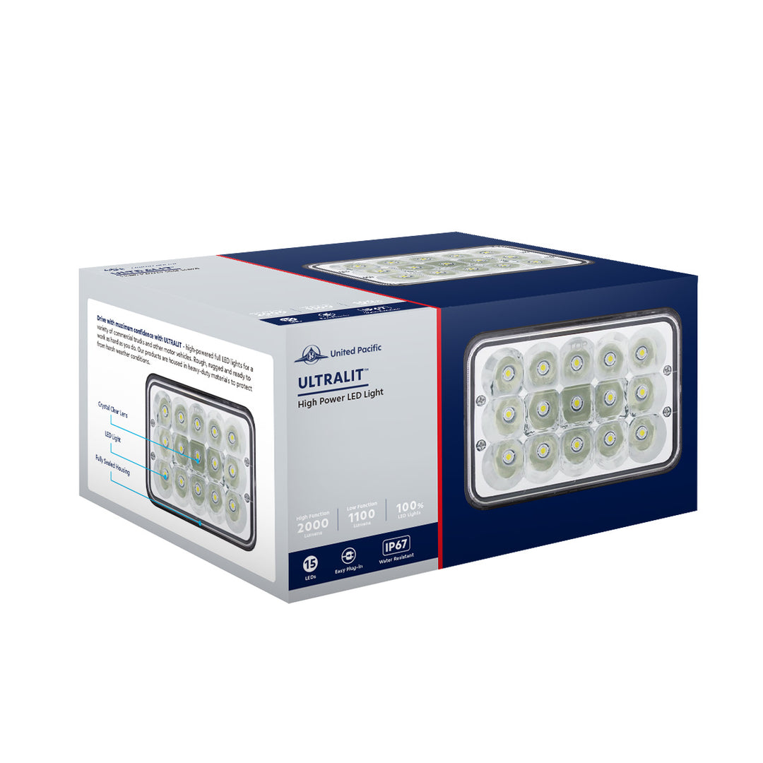 ULTRALIT - 15 High Power LED Rectangular Light