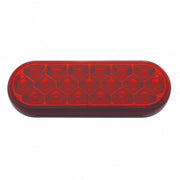 19 LED 6" Oval Reflector Light (Stop, Turn & Tail) - Red LED/Red Lens