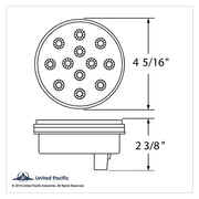 12 LED 4" Round Reflector Light Kit (Stop, Turn & Tail) - Red LED/Red Lens