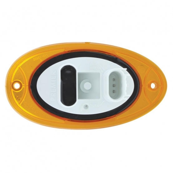 7 LED Turn Signal Light For 2008-2017 Freightliner Cascadia - Dome Lens, Amber LED/Amber Lens