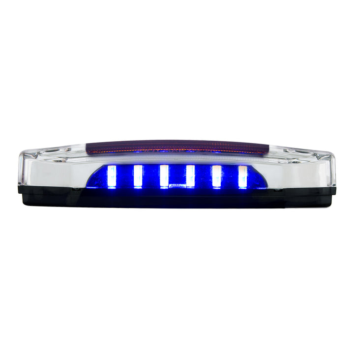6 Amber LED Light (Clearance/Marker) With 6 Blue LED Side Ditch Light