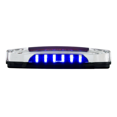 6 Amber LED Light (Clearance/Marker) With 6 Blue LED Side Ditch Light