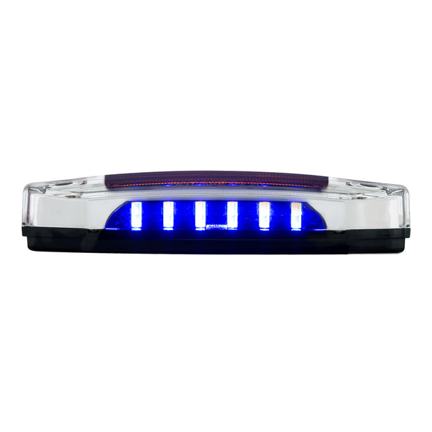 6 Amber LED Light (Clearance/Marker) With 6 Blue LED Side Ditch Light