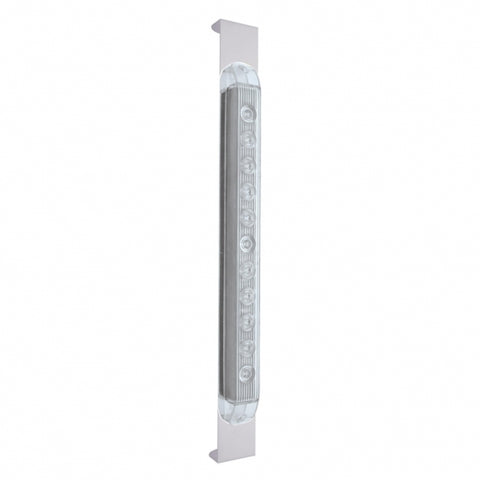 Mirror Bracket With 11 LED 17" Light Bar - Amber LED/Clear Lens
