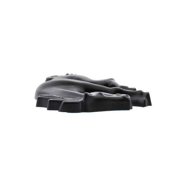 Plastic Bucking Horse Emblem - Matte Black