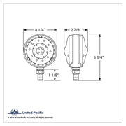 88 LED Single Stud Double Face Turn Signal Light - Amber & Red LED/Amber & Red Lens
