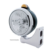 Black Guide 682-C Headlight Crystal H4 & Dual Mode LED Signal - Amber Lens