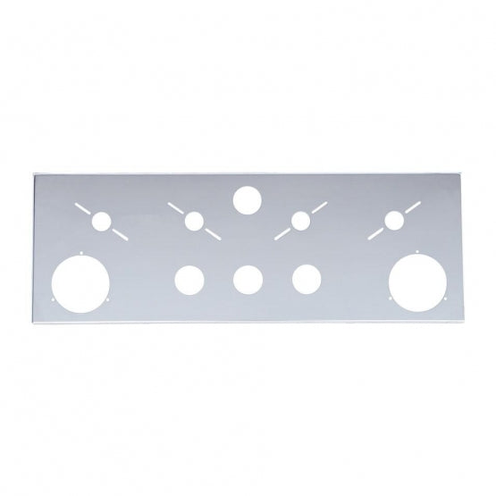 SS Rear Center Light Panel With 2X 4" Light Cutouts &amp; 4X 2" Light Cutouts &amp; 4X Universal Cutouts