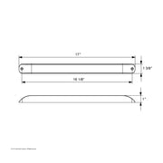 28 LED 17" GloLight Bar (Turn Signal) - Amber LED/Amber Lens