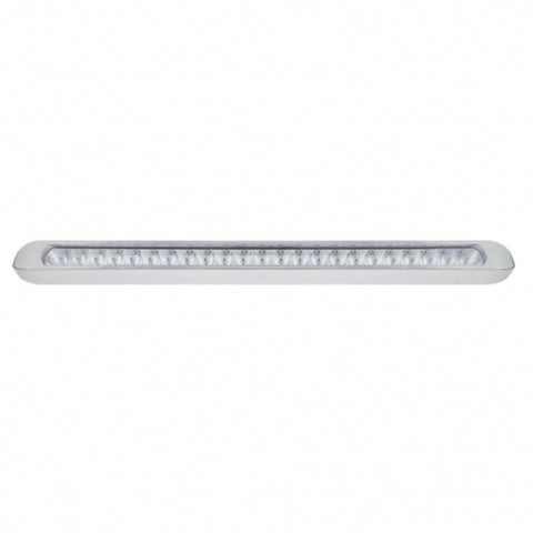 23 LED 17-1/4" Reflector Turn Signal Light Bar With Bezel - Amber LED/Clear Lens