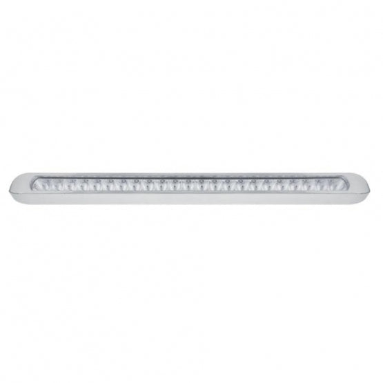 23 LED 17-1/4" Reflector Turn Signal Light Bar With Bezel - Amber LED/Clear Lens