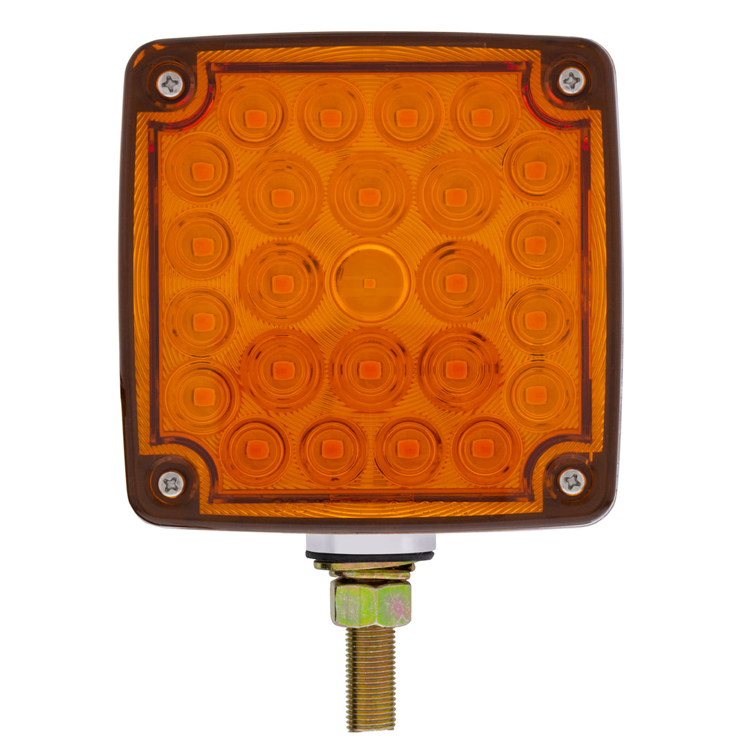 52 LED Single Stud Double Face Turn Signal Light (Driver) - Amber &amp; Red LED/Amber &amp; Red Lens