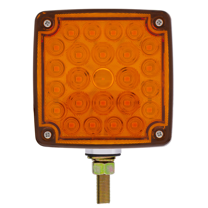 52 LED Single Stud Double Face Turn Signal Light (Driver) - Amber &amp; Red LED/Amber &amp; Red Lens