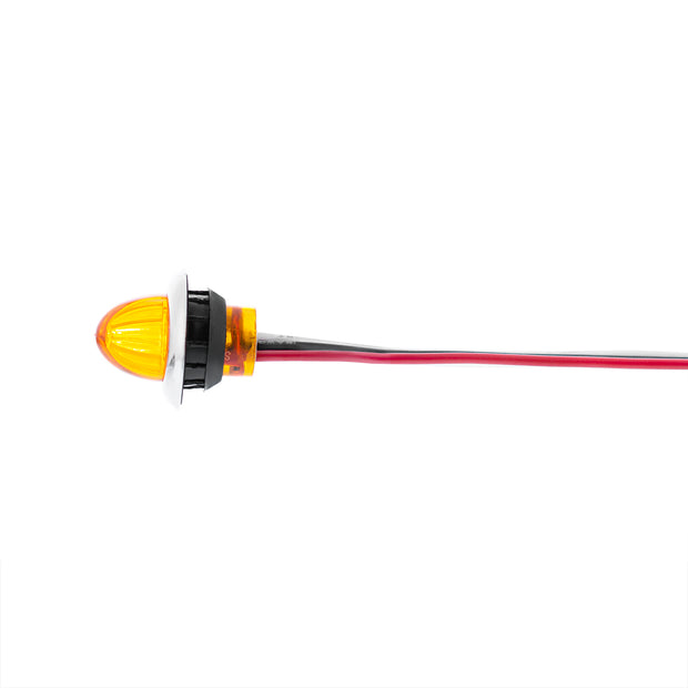 4 LED Dual Function 3/4" Mini Watermelon Light (Clearance/Marker) - Amber LED/Amber Lens