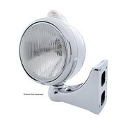 Chrome Guide 682-C Headlight H4 & Dual Mode LED Signal - Clear Lens
