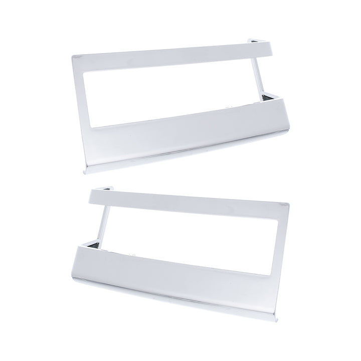 Chrome Plastic Turn Signal Bezels For 2018-2024 Freightliner Cascadia (Pair)