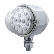 17 LED Dual Function Reflector Double Face Light - Amber LED/Clear Lens