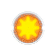 9 LED Dual Function GloLight Watermelon Cab/Auxiliary Light - Amber LED/Clear Lens