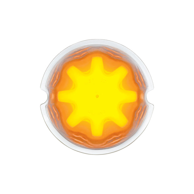 9 LED Dual Function GloLight Watermelon Cab/Auxiliary Light - Amber LED/Clear Lens