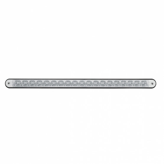 19 LED 12" Reflector Light Bar With Black Housing - Amber LED/Clear Lens