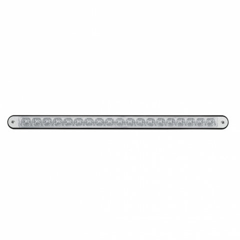 19 LED 12" Reflector Light Bar With Black Housing - Amber LED/Clear Lens