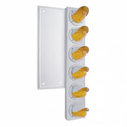 FL SS Front Air Cleaner Bracket With 12X 11 LED Watermelon Lights & Visors -Amber LED & Lens