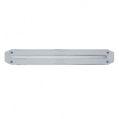 Dual 14 LED 12" Turn Signal Light Bars - Amber LED/Chrome Lens