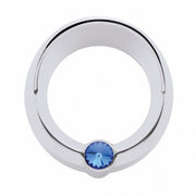 Signature Series Small Gauge Bezel With Visor For Freightliner - Blue Crystal
